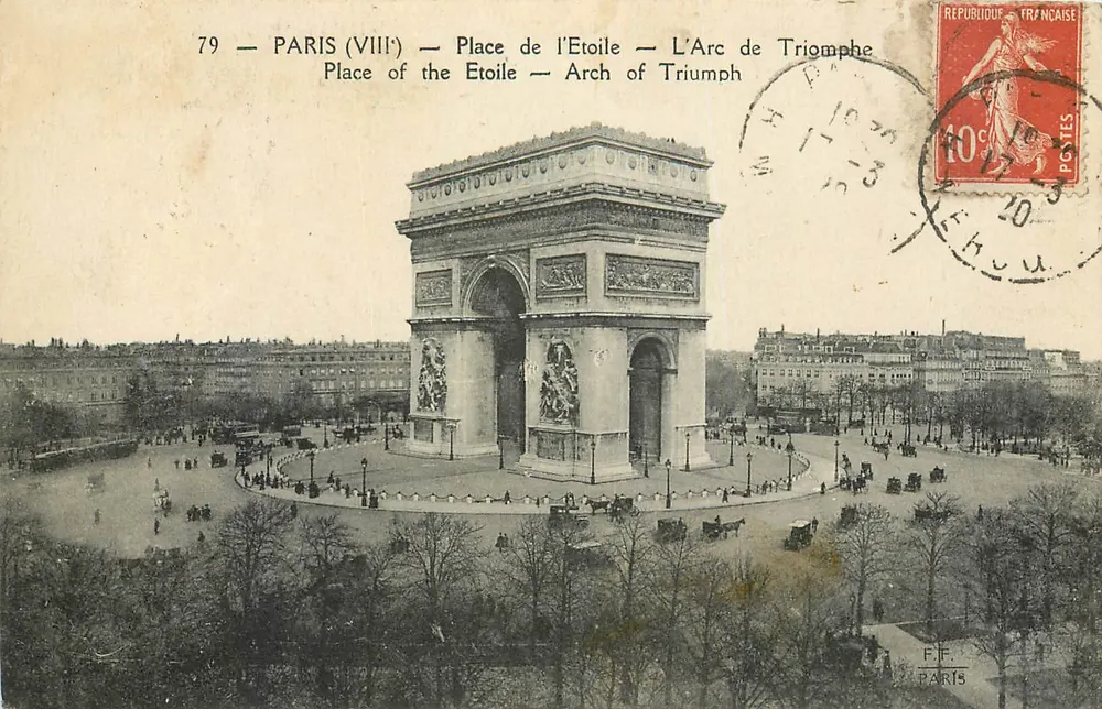 Paris (VIIIe) — Place de l'Étoile — L'Arc de Triomphe — F.E. Paris - Front