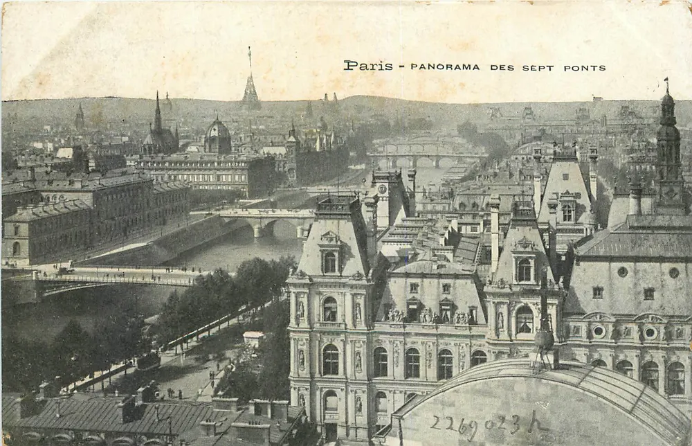Paris - Panorama dos sete pontes — editor não visível, número de série 226923 - Frente