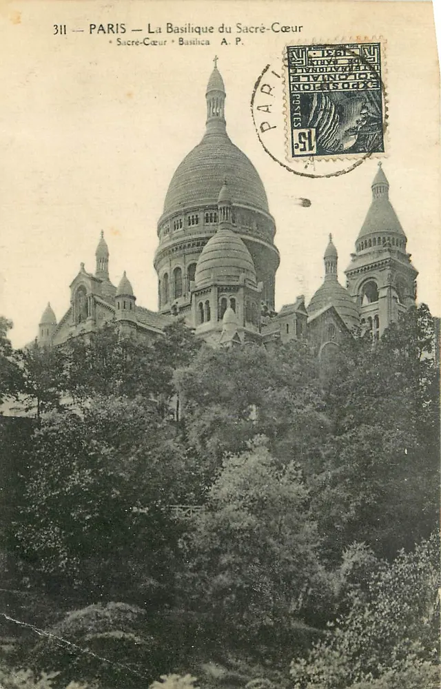 Paris — La Basilique du Sacré-Cœur — éditeur A.P. n° 311 - Frente