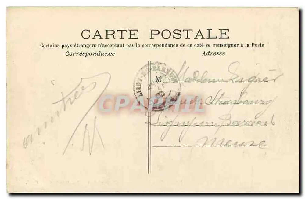 PARIS — Buttes Chaumont — A Gruta — Editor Postes, n° 59 - Verso
