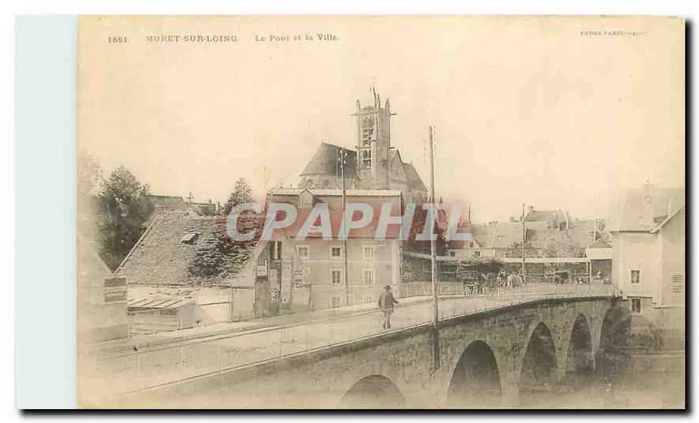 Moret-sur-Loing — Le Pont et la Ville — Cédès Paris Imprimeur - Recto