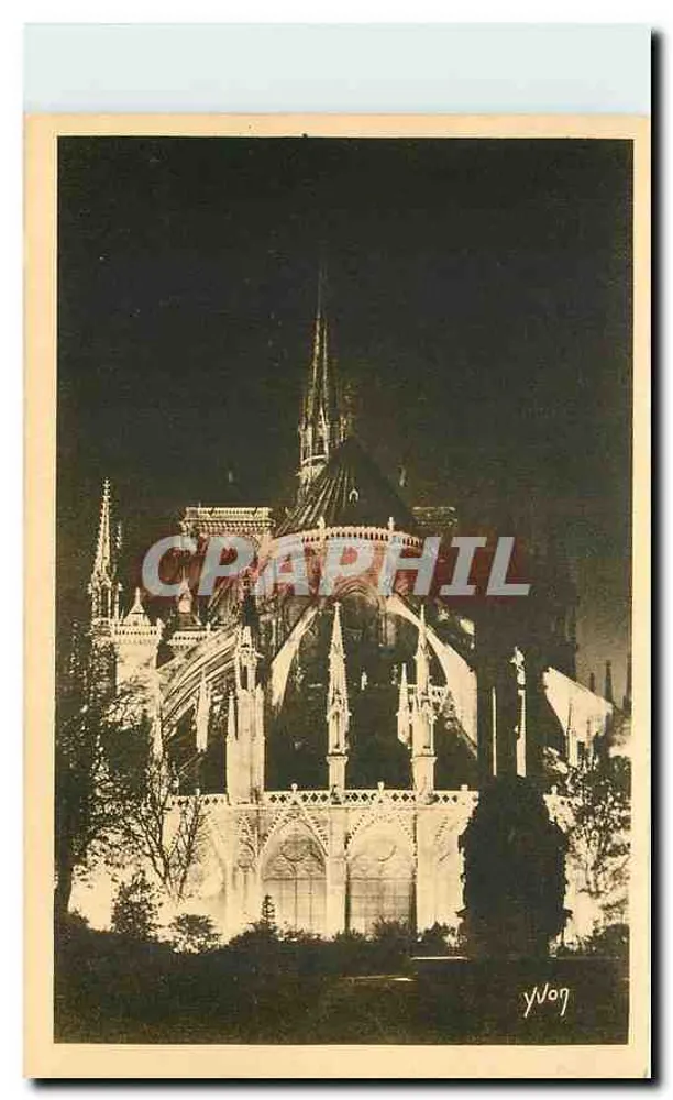Notre-Dame de Paris — L'abside illuminée — Les Editions d'Art Yvog, n°296 - Recto