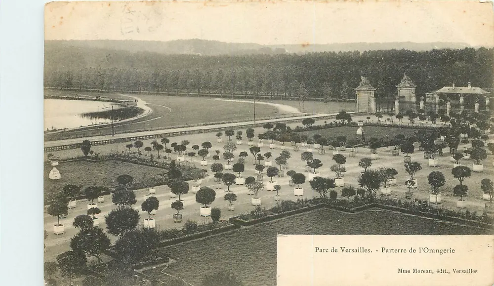 Parc de Versailles - Parterre de l'Orangerie — Mme Moreau, editora, Versailles - Frente
