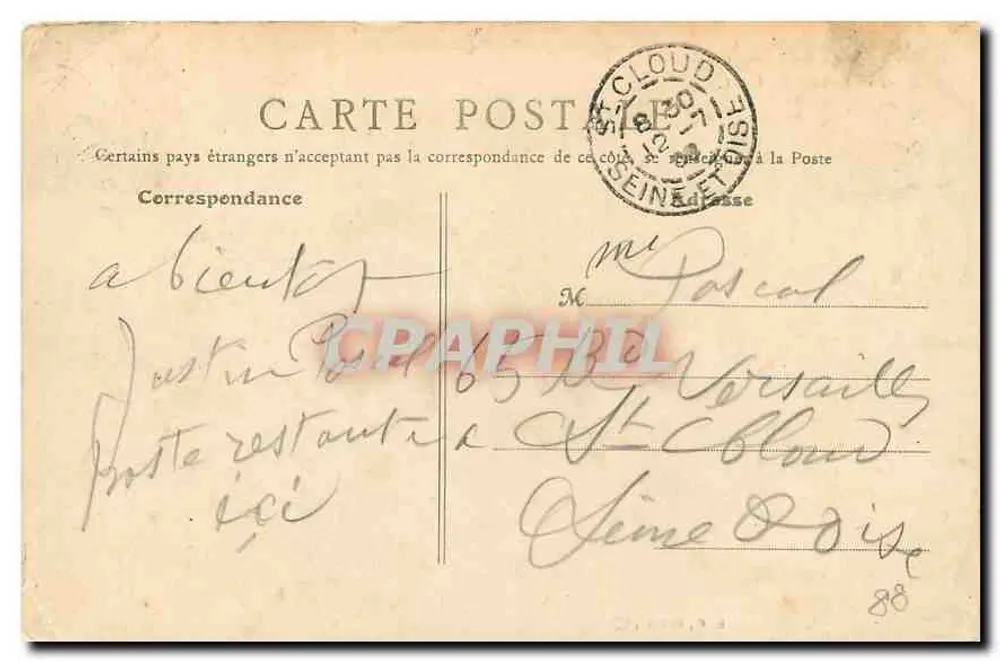 Gérardmer (Vosges) - Chalet de l'Ermitage et la Goulotte du Chat — R. K., Paris - Verso