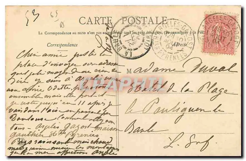 Argelès - Castelo de Beaucens — Les Hautes-Pyrénées, n°34 - Verso