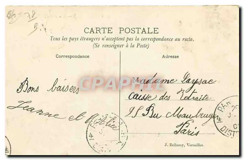Versailles — Catedral de São Luís — J. Bellamy - Verso