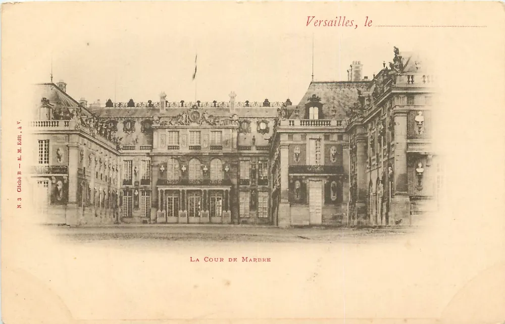 A Cour de Marbre — Versailles — E. M. Edil. A.V. N°3 - Frente