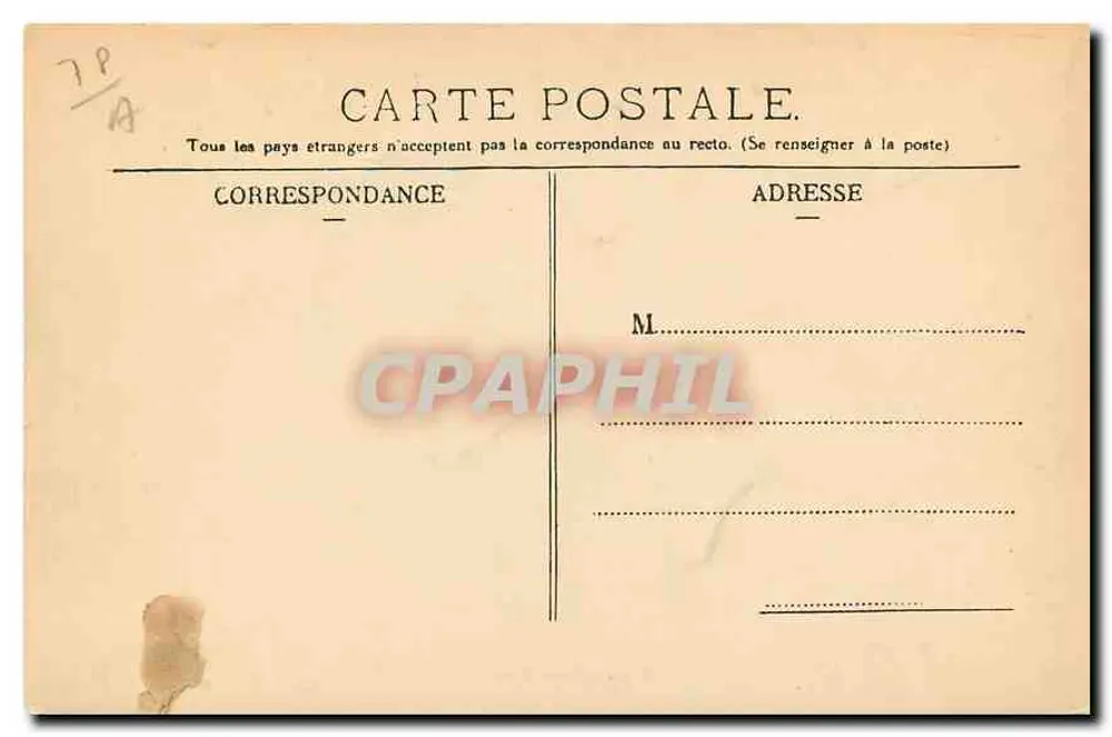 Versailles — A Prefeitura — E. L. Editour Paris - Verso