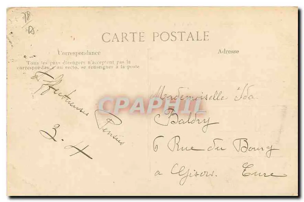 Versailles — Hotel de Ville — Editor E.D. n°10 - Verso