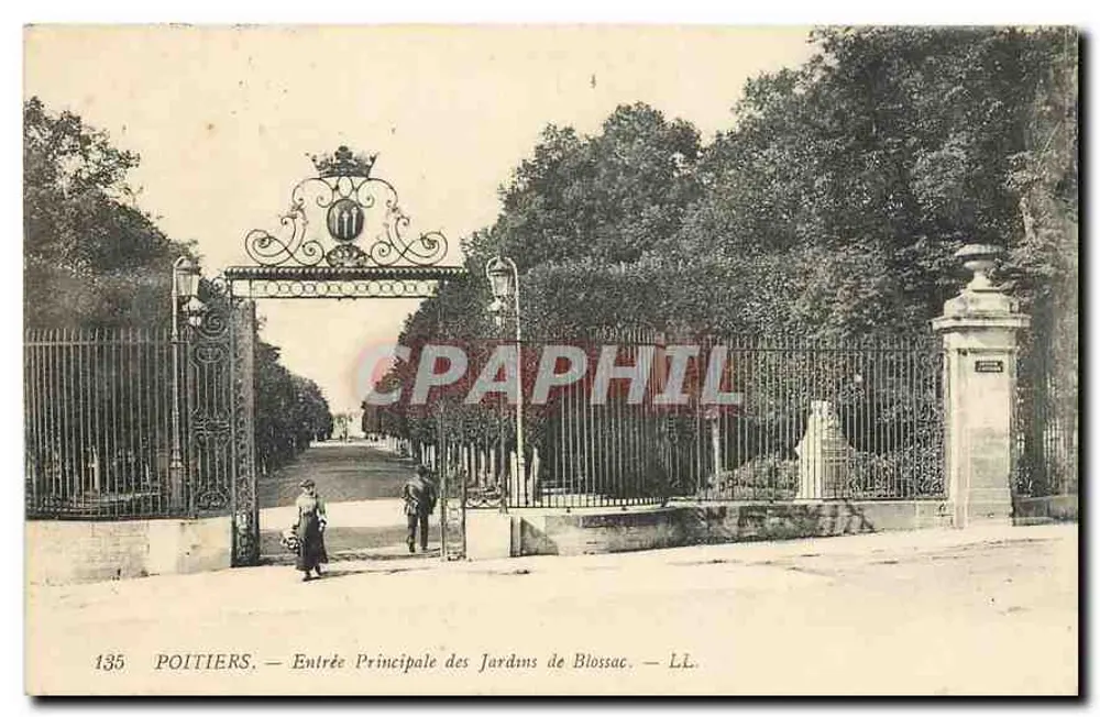 Poitiers — Entrée Principale des Jardins de Blossac — LL. — n°135 - Recto