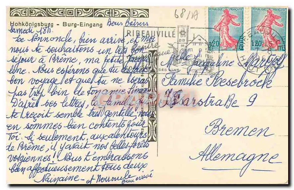 Hohkönigsburg — Entrada do castelo — Ribeauvillé, França - Verso