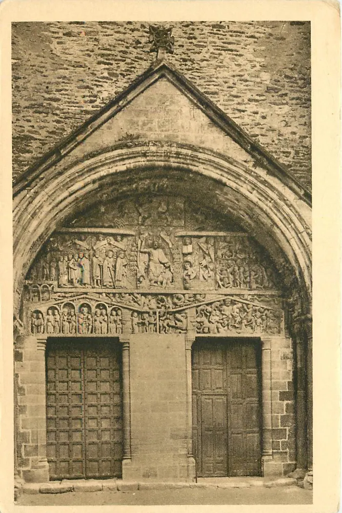 Conques — Kirche Sainte-Foy - Der Portal — Cliché Aucian-Melor - Vorderseite