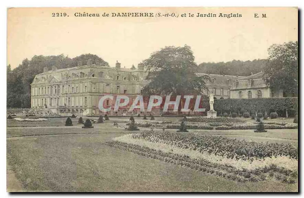 Schloss DAMPIERRE (S.-et-O.) und der englische Garten — E. M. — Nr. 2219 - Vorderseite