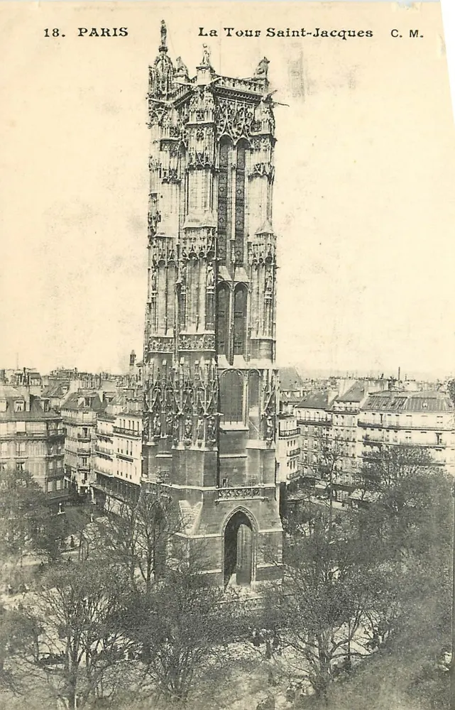 Paris — A Torre Saint-Jacques — C.M. n°18 - Frente