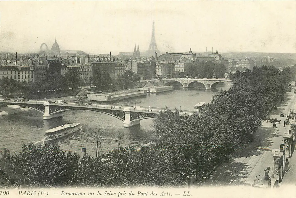 Paris (1er) — Panorama über die Seine vom Pont des Arts — LL. - Vorderseite