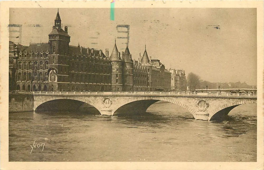 Paris — Das Palast der Gerechtigkeit und der Pont au Change — Les Éditions d'Art Yvon, Serie 4 n°62 - Vorderseite