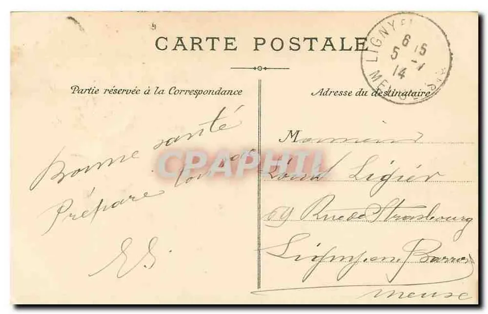 Paris — A Estátua de Strasbourg — LL. — Editor LL, n° 838 - Verso