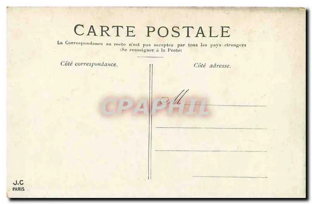 PARIS — A Cour du Carronssel — J.C. PARIS - Verso