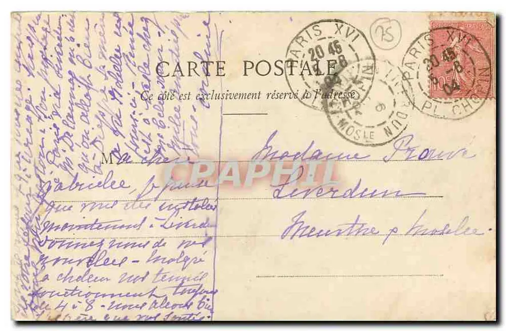 Bois de Boulogne — La Passerelle — Paris, n° 486 - Verso