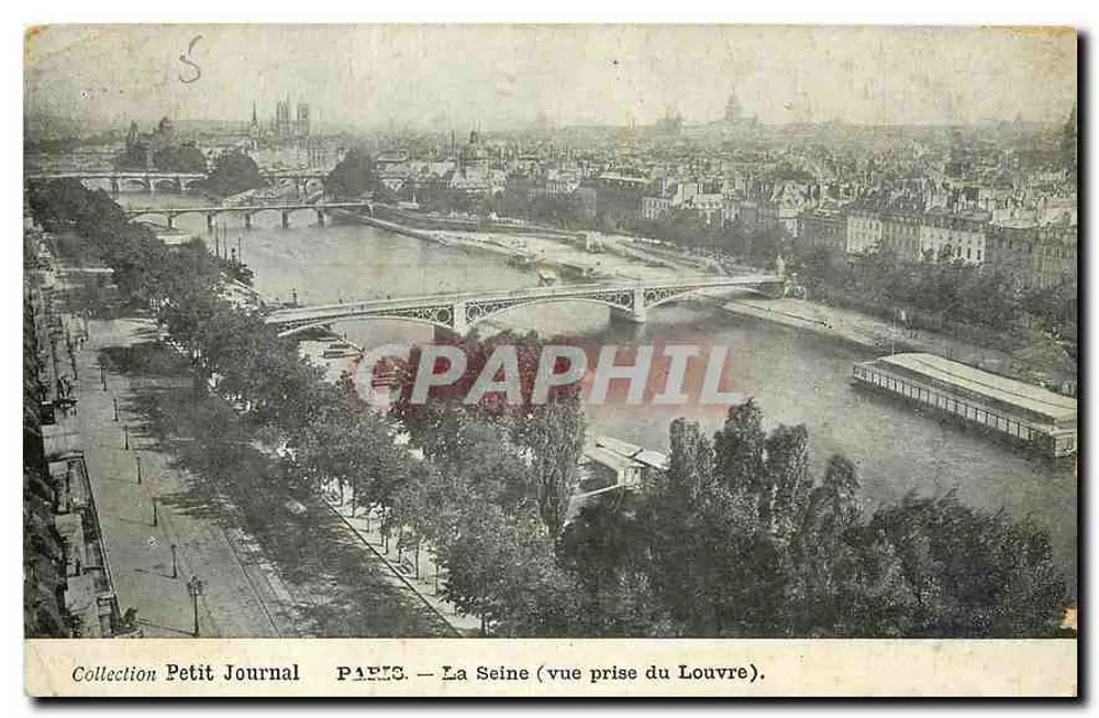 Paris — Die Seine (Ansicht vom Louvre) — Sammlung Petit Journal - Vorderseite