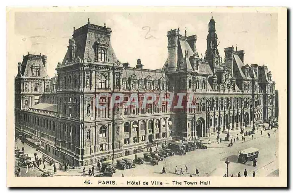 Paris — Hotel de Ville — The Town Hall — Graphphil, n°46 - Frente