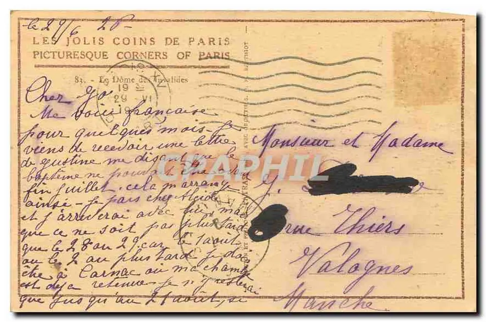 Le Dôme des Invalides — Les Jolis Coins de Paris — éditeur A. Le Thiot, n°83 - Verso