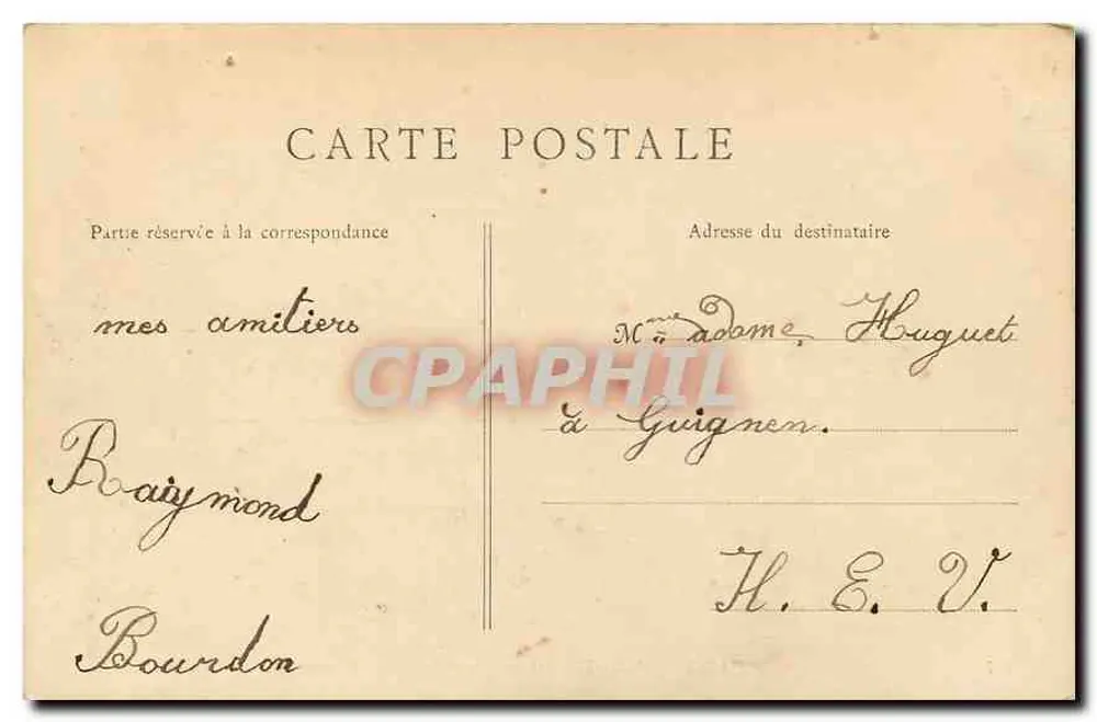 Paris — Ponte-Royal e Pavilhão de Flore — B. F. Paris, n° 217 - Verso