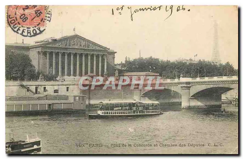 Paris — Pont de la Concorde und Kammer der Abgeordneten — C.L.C. n°440 - Vorderseite