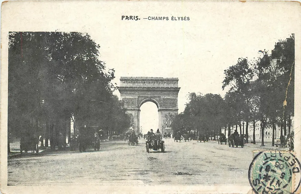 Paris — Champs Élysées — Arc de Triomphe — éditeur non visible - Frente