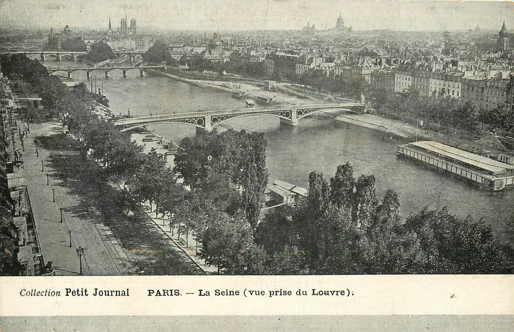 PARIS — Die Seine (Ansicht vom Louvre) — Sammlung Petit Journal - Vorderseite