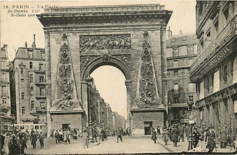 Paris — A Porta Saint-Denis — Éditions Artistiques LIP - Frente