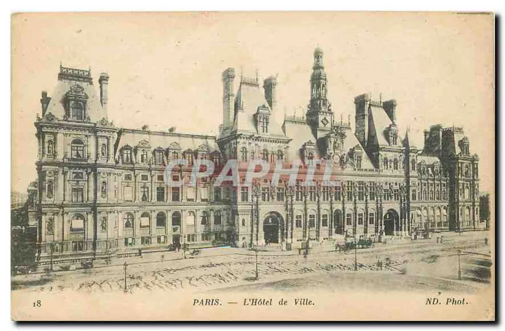 Paris — O Hotel de Ville — ND. Fot. - Frente
