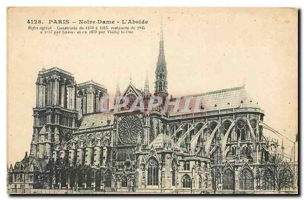 PARIS — Notre-Dame — A Abside — Stylo ogival — n°4128 - Frente