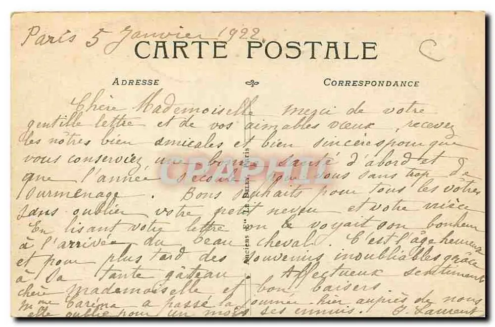 PARIS — Notre-Dame — A Abside — Stylo ogival — n°4128 - Verso