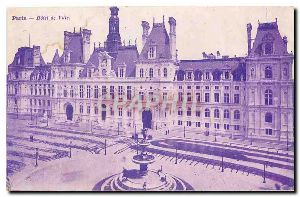 Paris — Hotel de Ville — editor não identificado, número de série não visível - Frente