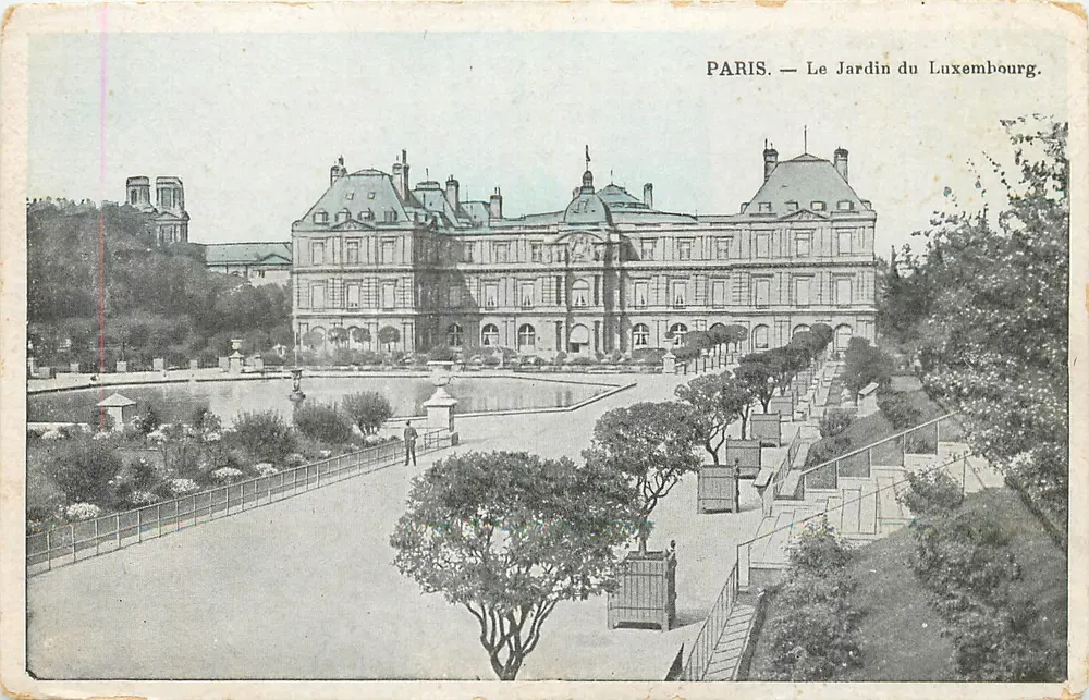PARIS — Jardim do Luxembourg — Editor não identificado, número de série não visível - Frente