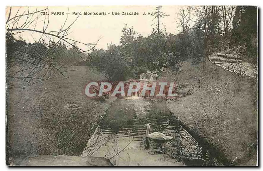 Paris - Parque Montsouris - Uma Cascata J.H. - Frente