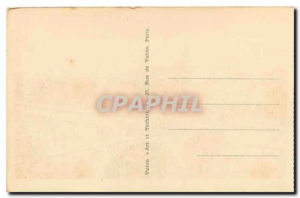 Paris — L'Hôtel de Ville — éditeur Union « Art et Technique » - Verso