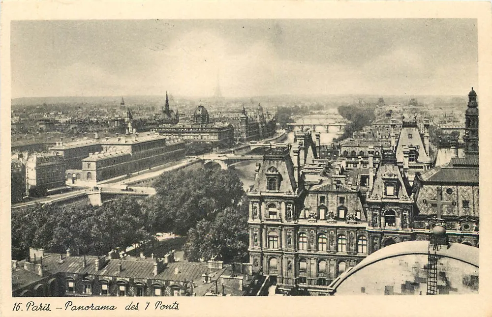 Paris - Panorama dos 7 Pontes — série 16 — Union Art et Technique, Rue de Valois, Paris - Frente