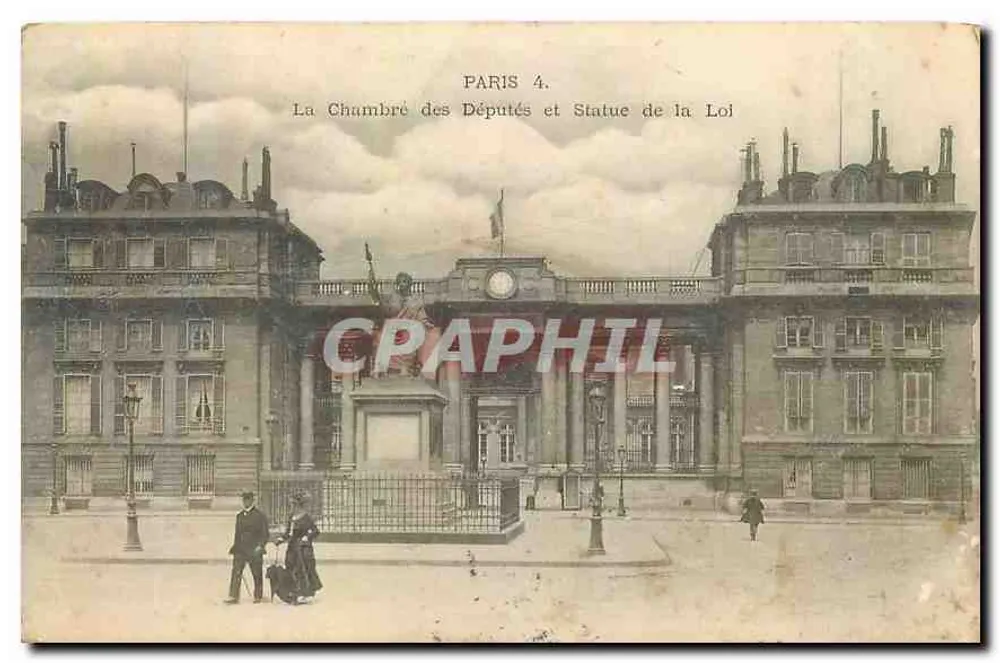 Paris 4. — Die Kammer der Abgeordneten und Statue des Gesetzes - Vorderseite