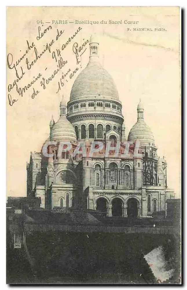 Paris — Basílica do Sagrado Coração — P. MARMUS, PARIS, n° 04 - Frente