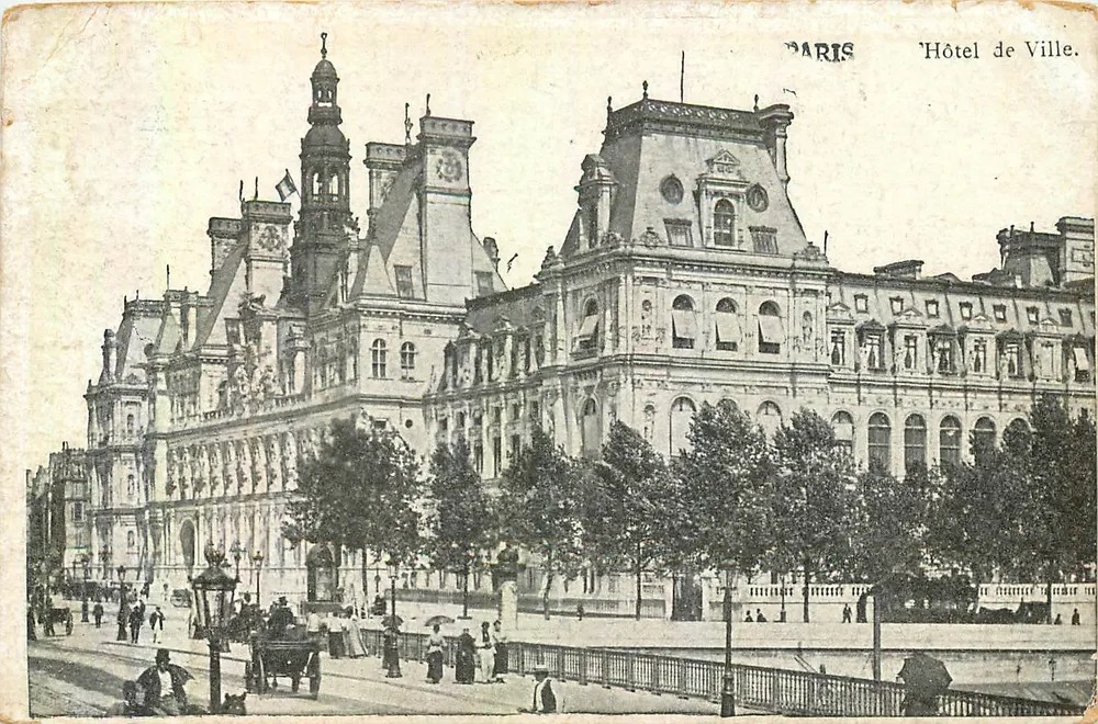 Paris — Hotel de Ville — editor não identificado, número de série não visível - Frente