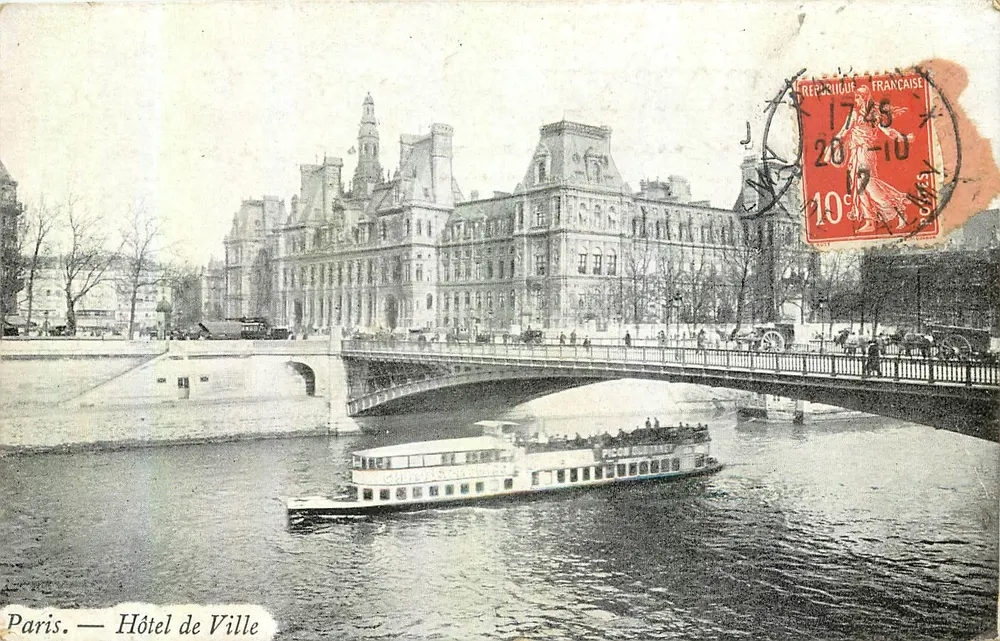 Parijs. — Hotel de Ville — Onbekende uitgever, serie-nummer niet zichtbaar - Voorkant