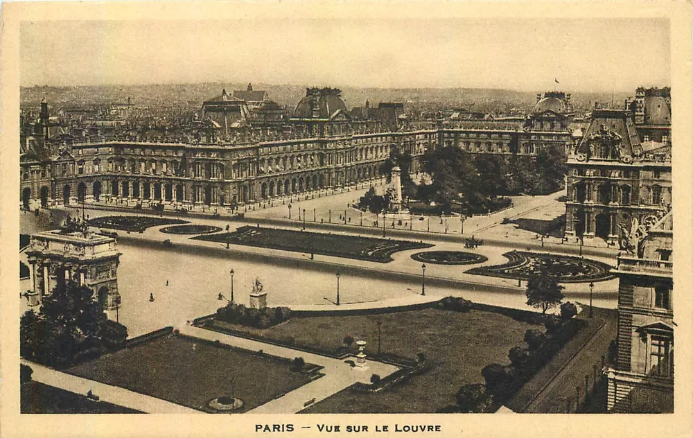 Paris — Visão do Louvre — Editor não identificado, número de série não visível - Frente