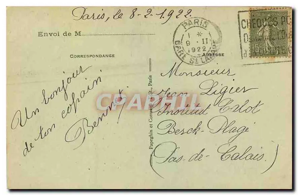 Paris - Notre-Dame, le Parvis et la Seine - A.P. n°296 - Verso