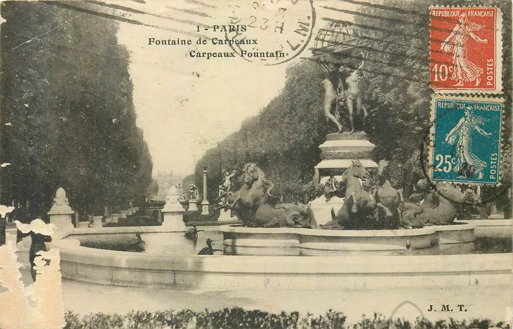 Fuente de Carpeaux — París — J.M.T. - Anverso
