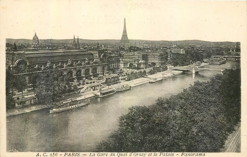 Paris — Die Station Quai d'Orsay und das Schloss — Panorama — A.C. 256 - Vorderseite