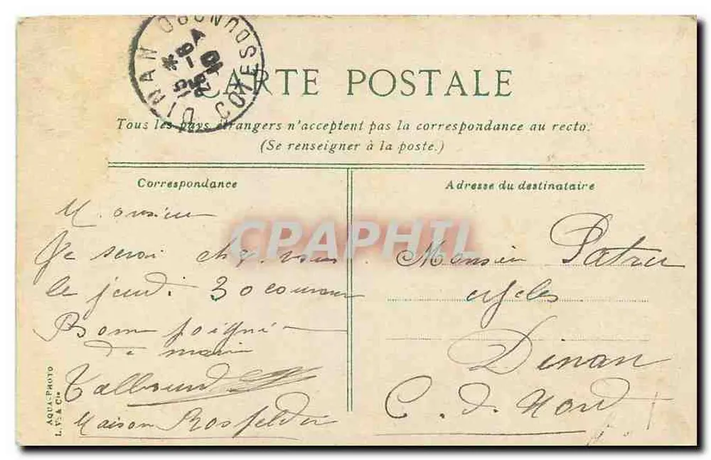 Paris - Porte Saint-Denis — editor AQUIL-Photo, n° 1376 - Verso
