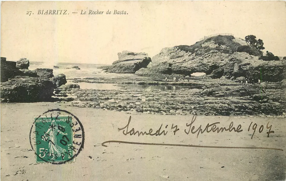 Biarritz — O Rocher de Basta — Éditions de la République Française, n°27 - Frente