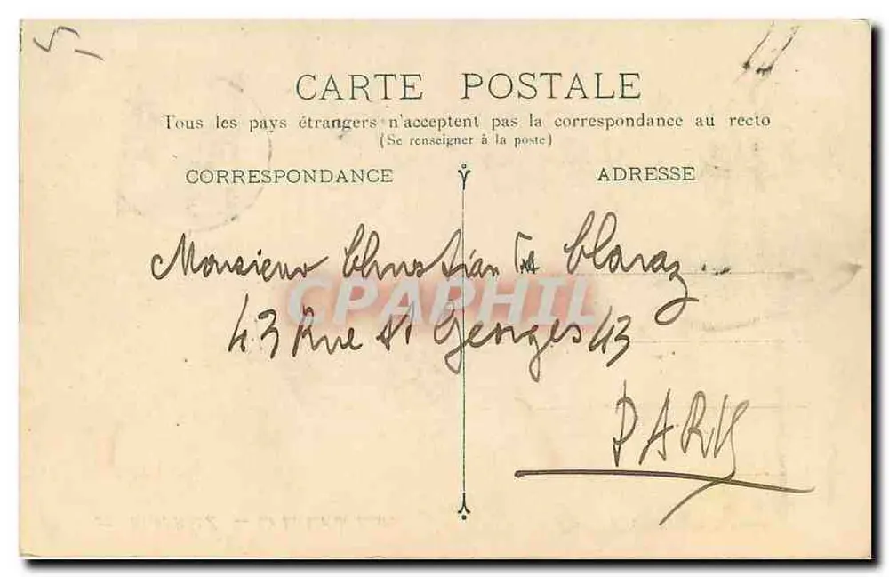 Biarritz — O Rocher de Basta — Éditions de la République Française, n°27 - Verso